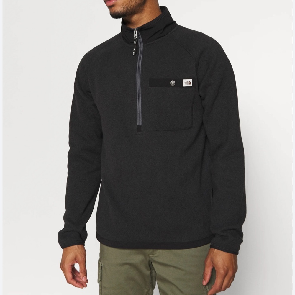 The North Face Men's Charcoal Zip-Up Sweater XXXL
